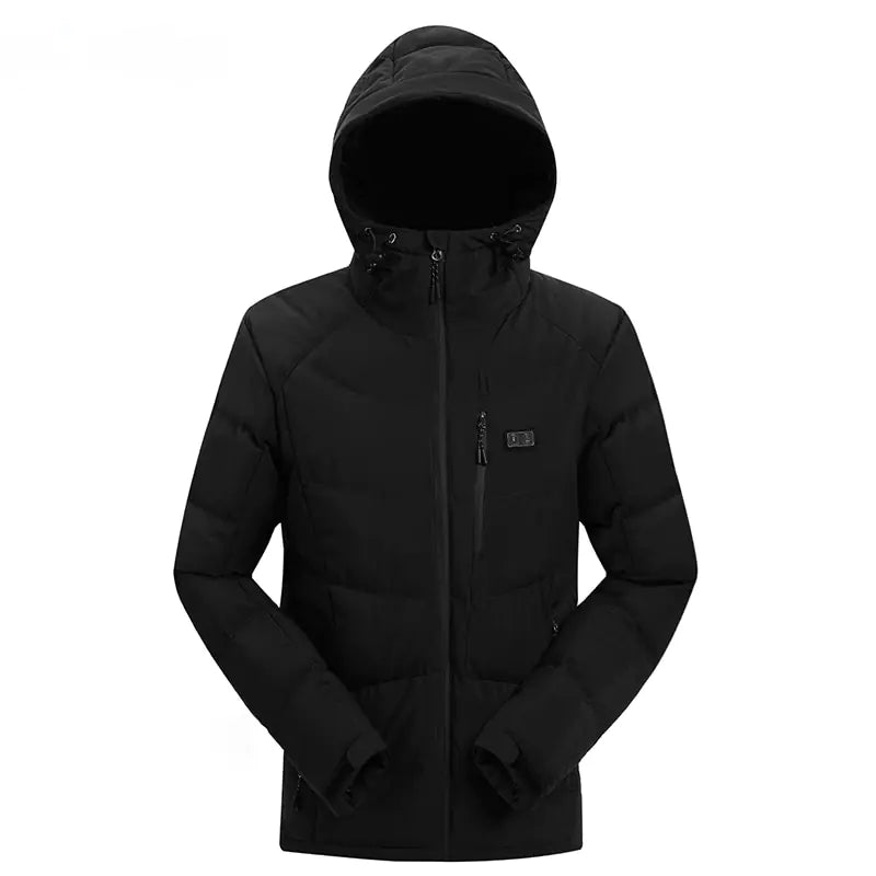 Verwarmde Winterjas Met Hoodie