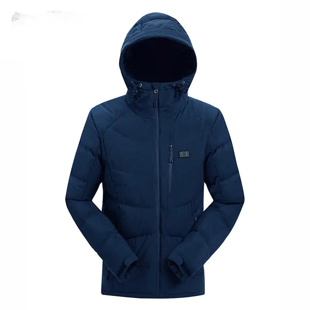 Verwarmde Winterjas Met Hoodie